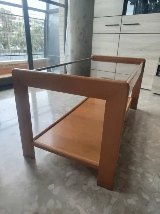 Mesa de centro madera y cristal