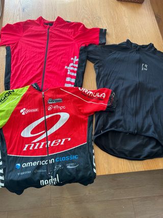 3 maillots ciclismo manga corta talla M