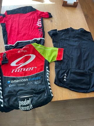 3 maillots ciclismo manga corta talla M