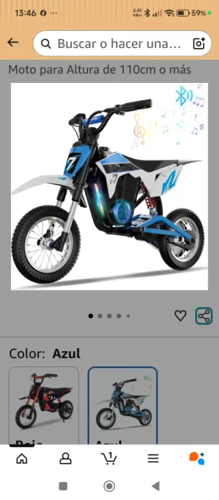Moto Eléctrica Infantil 3 Velocidades