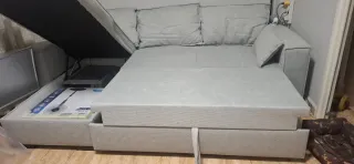 Sofá gris chaiselongue 3 plazas