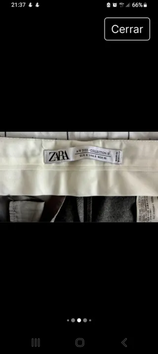 Pantalón ancho Zara edición limitada lana