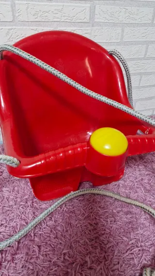 Columpio balancín para niños rojo