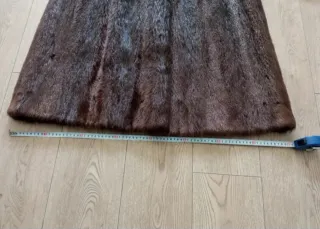 Abrigo de piel marrón