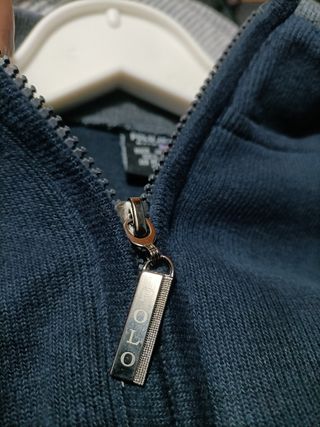 Jersey Ralph Lauren Media Cremallera Azul Talla L