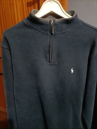 Jersey Ralph Lauren Media Cremallera Azul Talla L