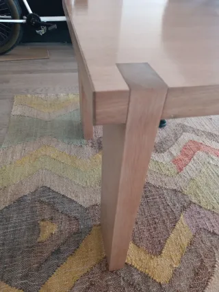 Mesa de comedor de roble macizo 200 x 95 x 73 alto