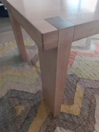 Mesa de comedor de roble macizo 200 x 95 x 73 alto