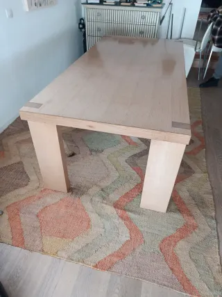 Mesa de comedor de roble macizo 200 x 95 x 73 alto