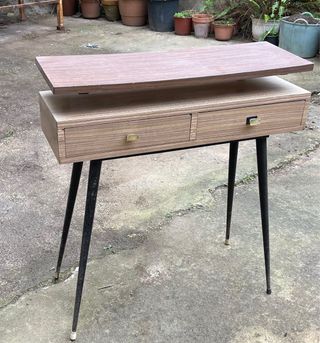 Consola Raelite madera y metal vintage