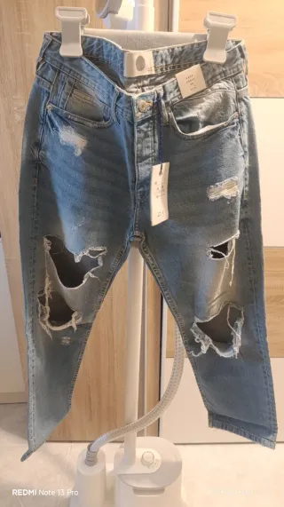 Pantalón vaquero croped loose hombre