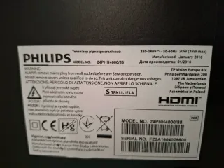 Televisión Philips Negra 2018