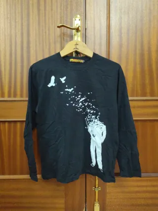 Camiseta hombre manga larga estilo Banksy