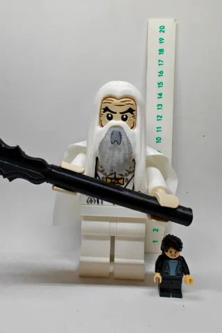 Lego Custom XXL Saruman Mago Blanco