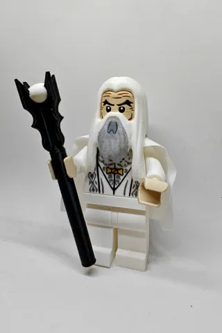 Lego Custom XXL Saruman Mago Blanco