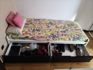 Cama individual con 2 cajones