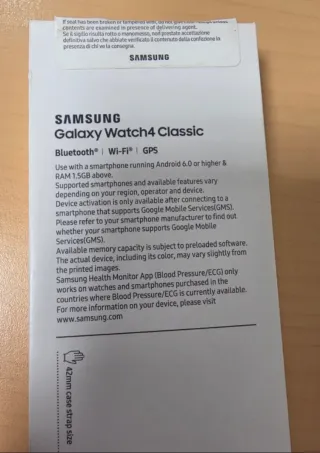 Samsung Galaxy Watch 4 Classic 42mm Negro