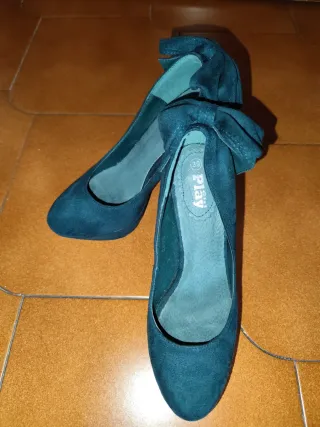 Décolleté camoscio verde Girl Play Tg 39