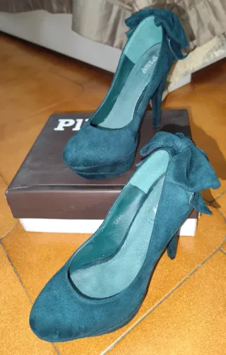 Décolleté camoscio verde Girl Play Tg 39