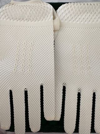 Guantes de comunión beige para niña