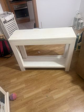 Consola de madera de teca maciza