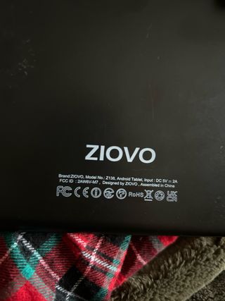 Tablet Ziovo Android 10 Nero + Custodia Rosa