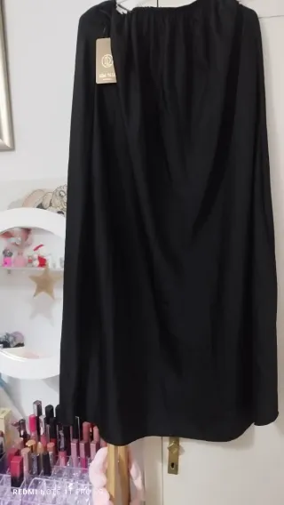 Ropa Estampada Hoja Negra y Beige Talla Única