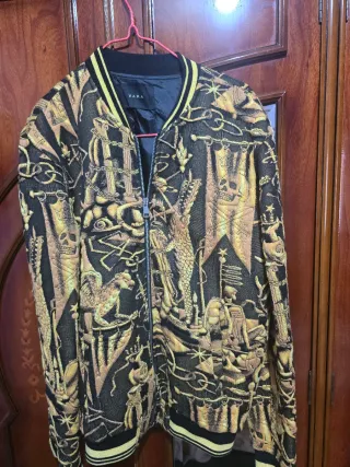 Abrigo Zara Felpa Negro