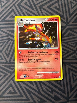 Carta Pokémon Infernape Niv. 40