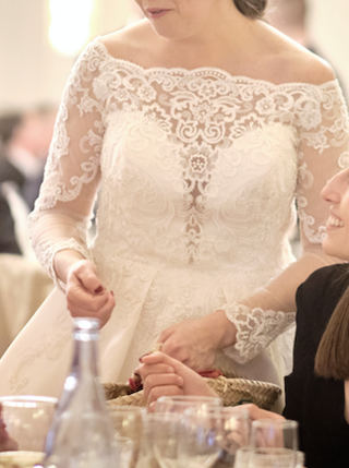 Vestido de Novia Pronovias color crema