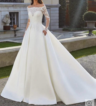 Vestido de Novia Pronovias color crema