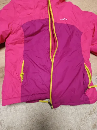 Chaqueta esquí niña Decathlon rosa/amarilla