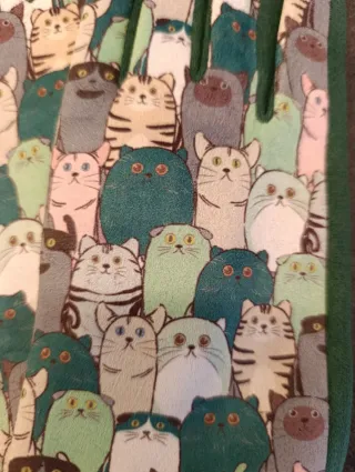 Sciarpa e guanti invernali con gatti