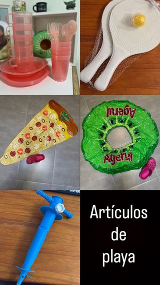 Artículos de playa.