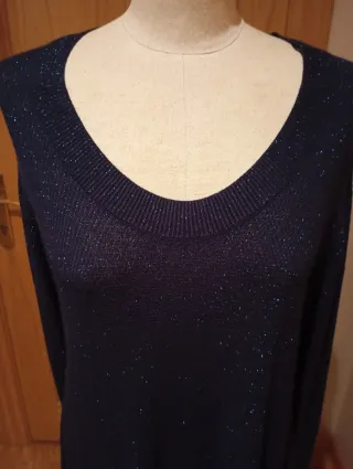 ✨ Jersey Cortefiel con brillo – Talla M amplia ✨