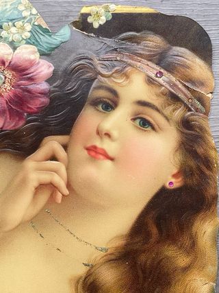 Bellísimo Cartel troquelado original 1900s