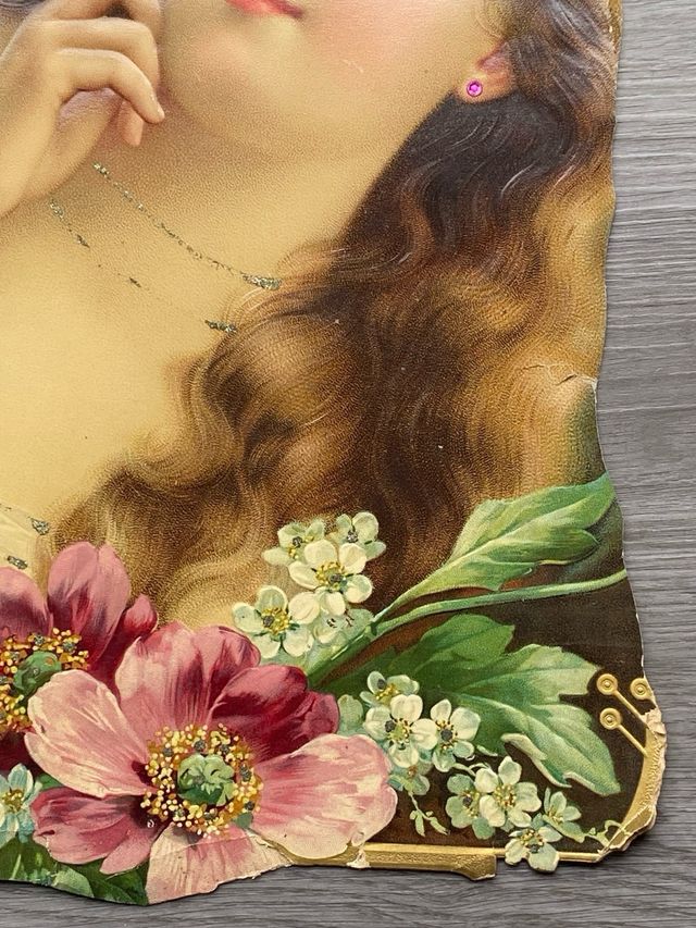 Bellísimo Cartel troquelado original 1900s