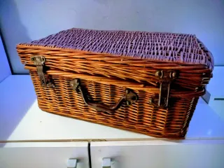 BAÚL/CESTA MIMBRE VINTAGE