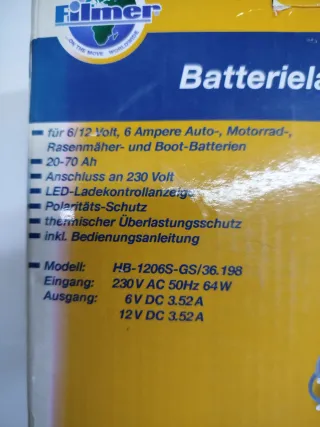 Cargador Baterías 6V/12V 6A