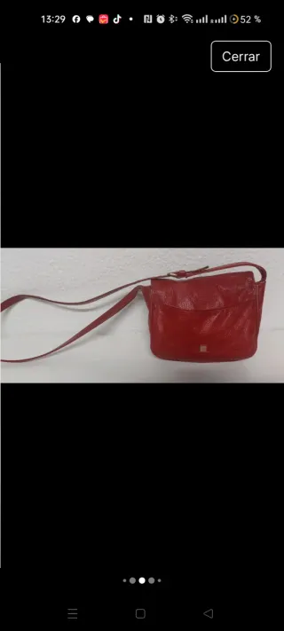 Bolso Purificación García Rojo Cuero