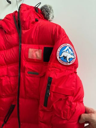 Plumífero Wed'ze rojo con capucha