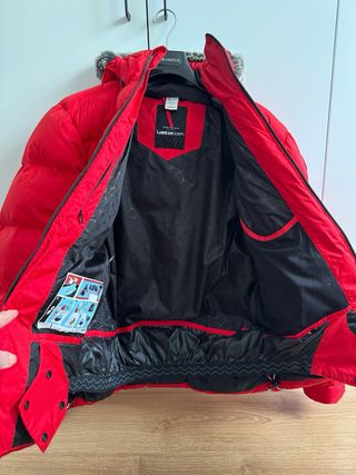 Plumífero Wed'ze rojo con capucha