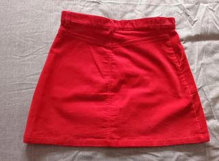 Minifalda de pana roja Monki