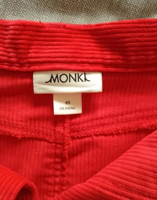 Minifalda de pana roja Monki