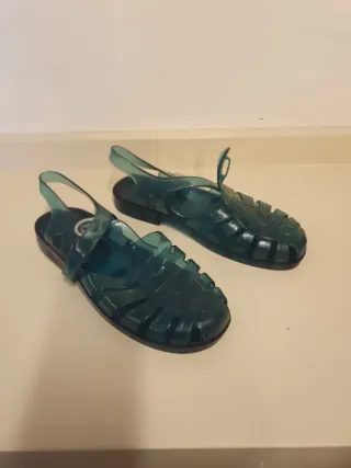 Cangrejeras mujer azul verdoso. Talla 39/40