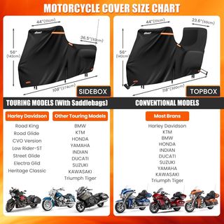 Funda Moto Touring Lateral Negra/Naranja