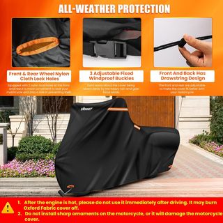 Funda Moto Touring Lateral Negra/Naranja