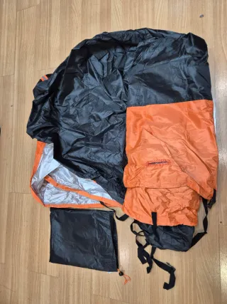 Funda Moto Touring Lateral Negra/Naranja