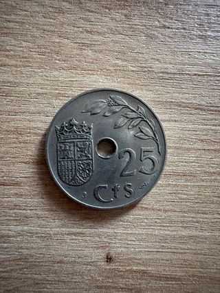 Moneda 25 céntimos 1937