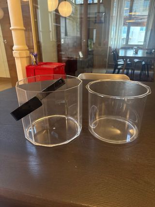 Cubitera Guzzini Transparente y Negra